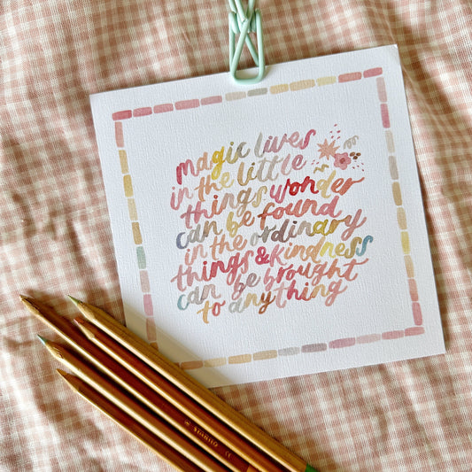 magic, wonder & kindness